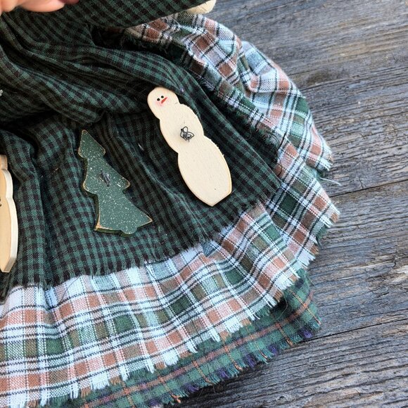 Vintage Handmade Primitive Winter Wendy Sew Pattern Christmas Snow Girl Snowman - Picture 4 of 11